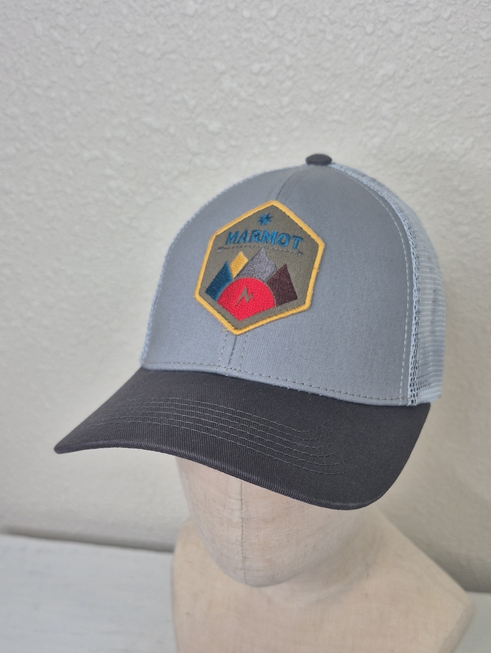Marmot Snapback Trucker Hat Adjustable Colors Greys